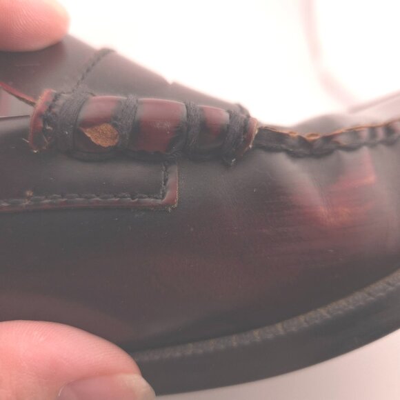 G.H. Bass Walton Burgundy Penny Loafers 7.5M Men\'s main image 7